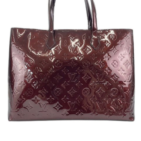 LOUIS VUITTON Wilshire PM Handbag Vernis Brown WS32624