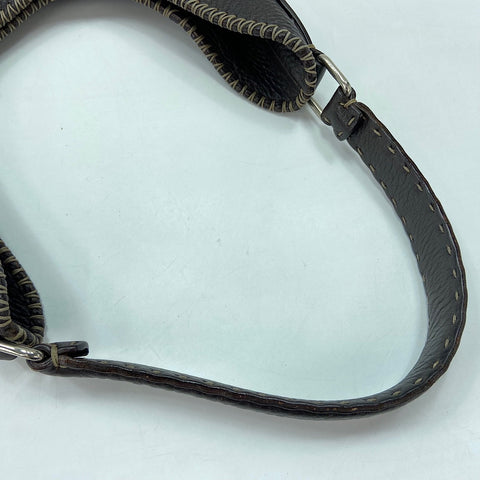 FENDI Celeria Shoulder Bag leather Brown WS32628