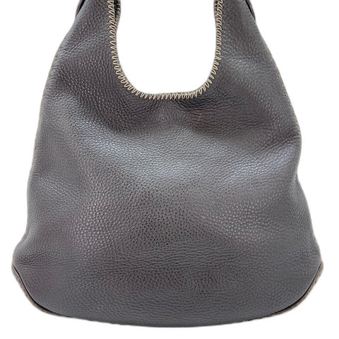 FENDI Celeria Shoulder Bag leather Brown WS32628