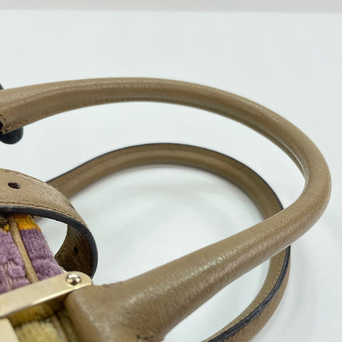 GUCCI Horsebit Handbag Velor beige WS32640
