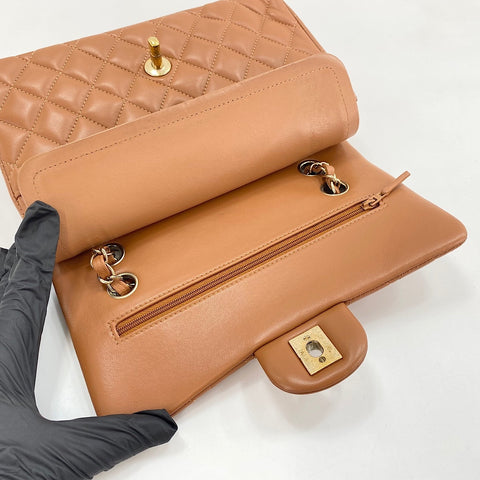 CHANEL Matelasse 23 Shoulder Bag lambskin Brown WS32642