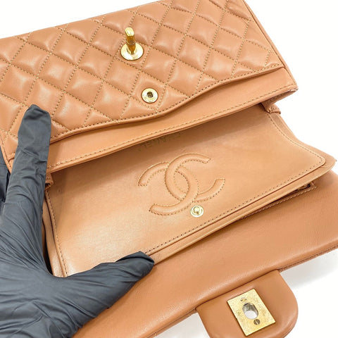 CHANEL Matrasse 23 Shoulder Bag lambskin Brown WS32642