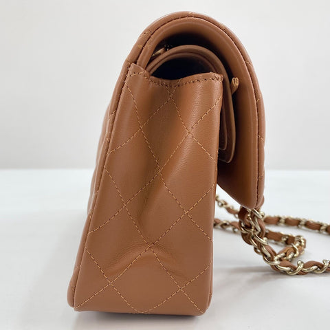 CHANEL Matelasse 23 Shoulder Bag lambskin Brown WS32642