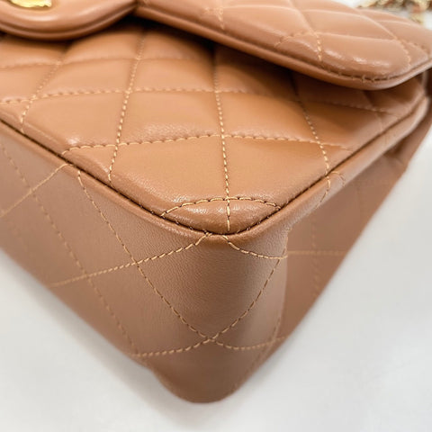 CHANEL Matrasse 23 Shoulder Bag lambskin Brown WS32642