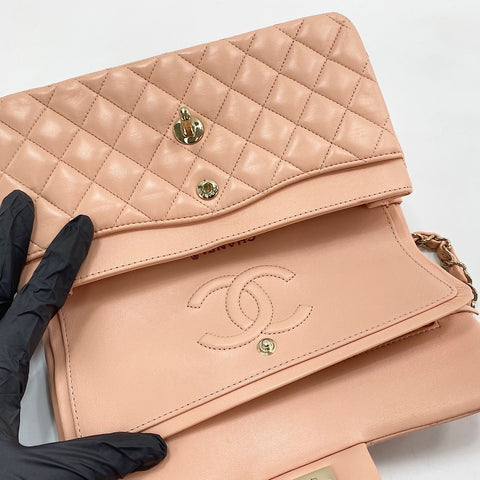 CHANEL Matrasse 23 Shoulder Bag lambskin pink WS32643