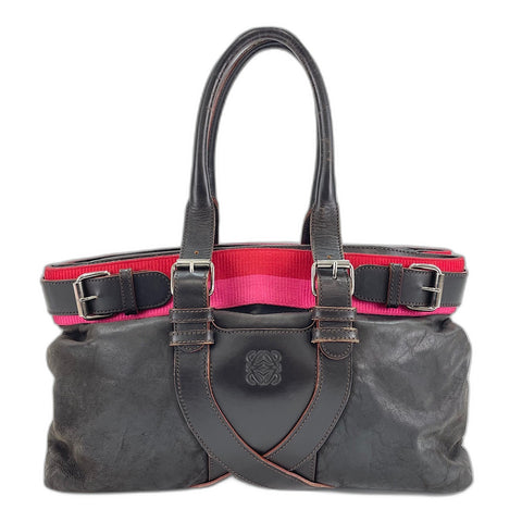 LOEWE anagram Handbag leather Brown WS32647