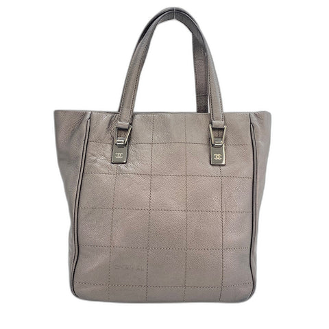 CHANEL Chocolate bar 23 Tote Bag lambskin black WS32650