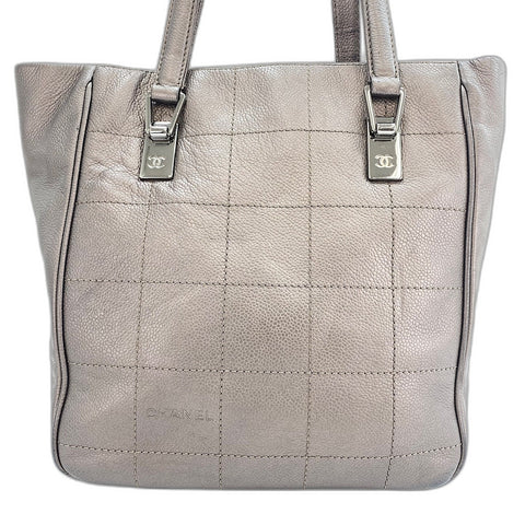 CHANEL Chocolate bar 23 Tote Bag lambskin black WS32650