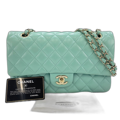 CHANEL Matelasse 25 Shoulder Bag green WS32652
