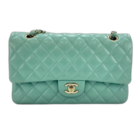 CHANEL Matelasse 25 Shoulder Bag green WS32652