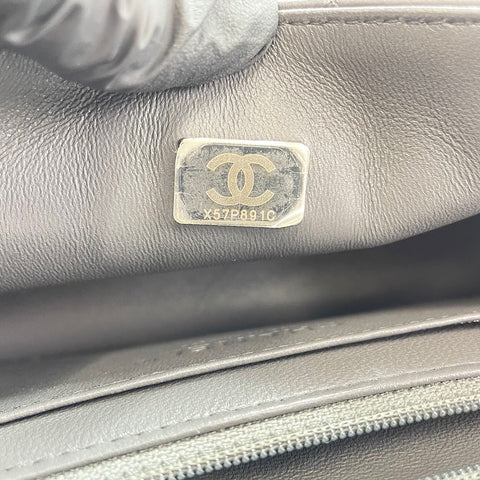 CHANEL Mini Matelasse Shoulder Bag lambskin gray WS32655