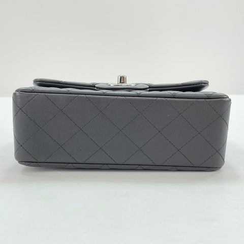 CHANEL Mini Matelasse Shoulder Bag lambskin gray WS32655