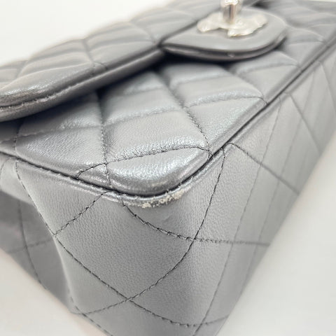 CHANEL Mini matrasse Shoulder Bag lambskin gray WS32655