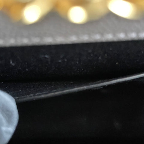 YVES SAINT LAURENT Envelope Small Shoulder Bag leather gray WS32656