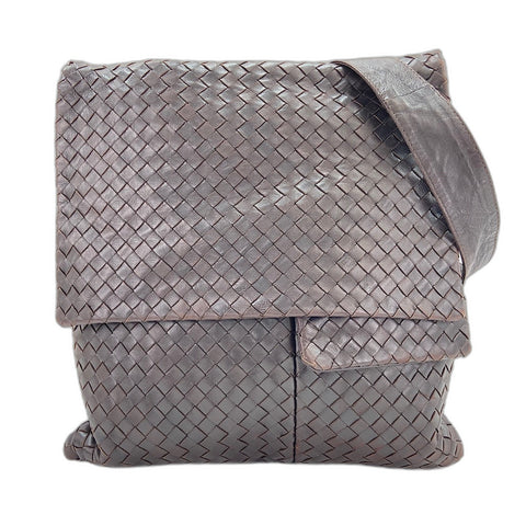 BOTTEGAVENETA INTRECCIATO Shoulder Bag leather Brown WS32657