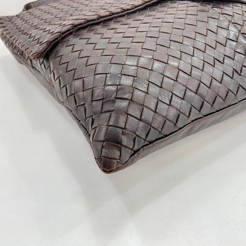 BOTTEGAVENETA INTRECCIATO Shoulder Bag leather Brown WS32657