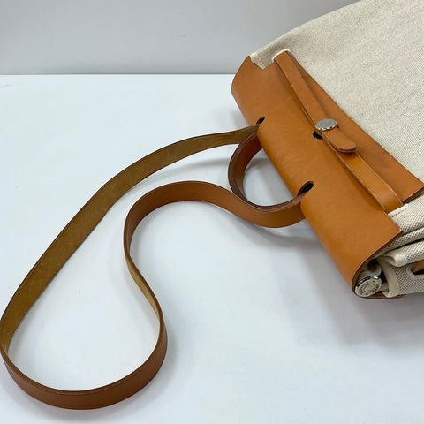 HERMES HerbagGM Shoulder Bag Tower ash beige WS32658