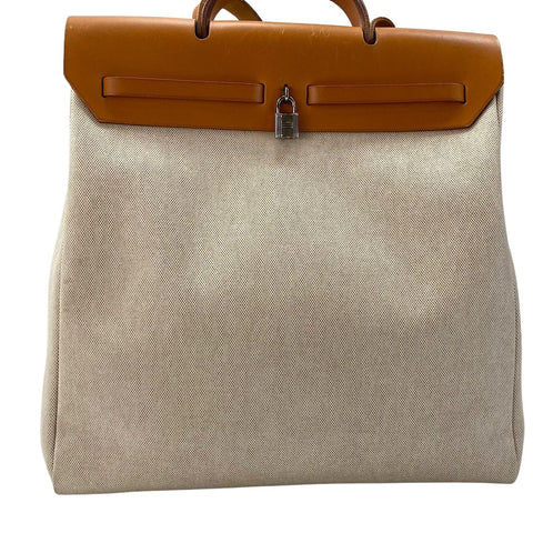 HERMES HerbagGM Shoulder Bag Tower ash beige WS32658