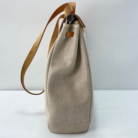 HERMES HerbagGM Shoulder Bag Tower ash beige WS32658