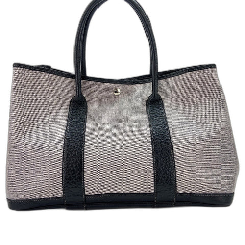 HERMES Garden party PM Tote Bag Tower ash black WS32660