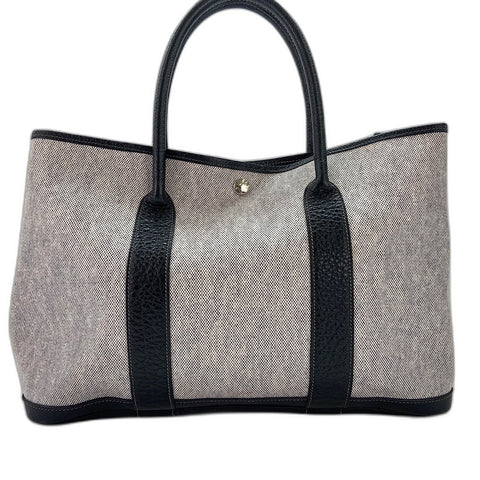 HERMES Garden party PM Tote Bag Tower ash black WS32660