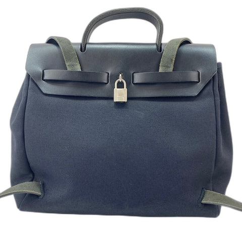 HERMES HerbagPM Tote Bag black WS32661