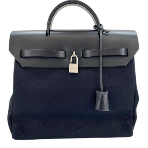 HERMES HerbagPM Handbag black WS32662