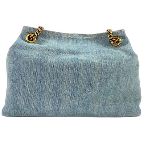 GUCCI Soho Shoulder Bag denim blue WS32679