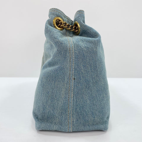 GUCCI Soho Shoulder Bag denim blue WS32679