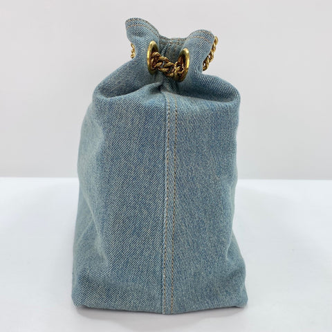 GUCCI Soho Shoulder Bag denim blue WS32679
