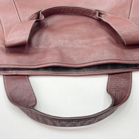 GUCCI plate Tote Bag leather wine-red WS32681