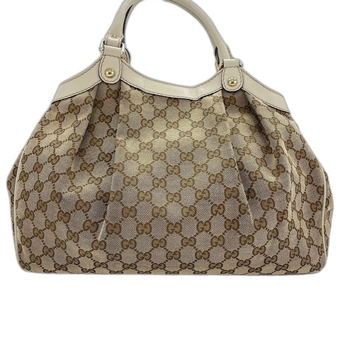 GUCCI Sukey Handbag canvas beige WS32683