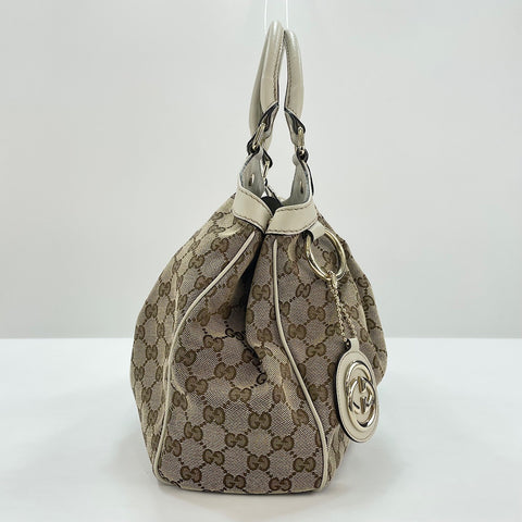 GUCCI Sukey Handbag canvas beige WS32683