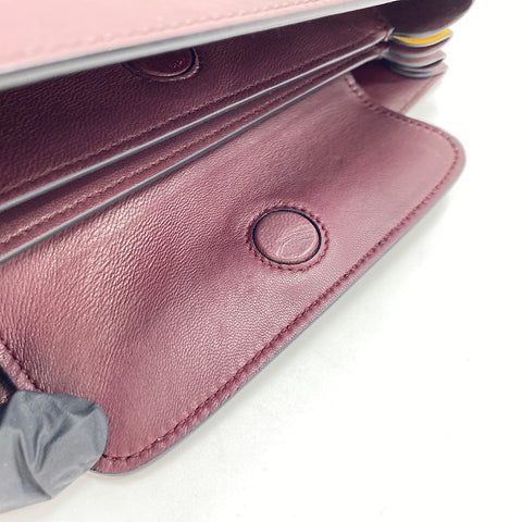 PRADA Shoulder Bag leather Red WS32692
