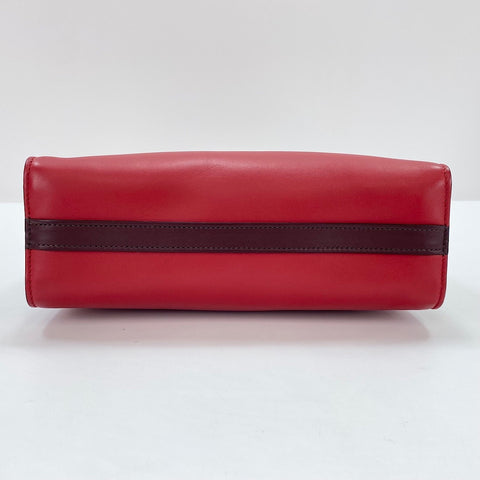 PRADA Shoulder Bag leather Red WS32692