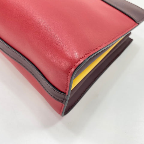 PRADA Shoulder Bag leather Red WS32692