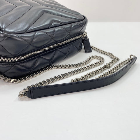 YVES SAINT LAURENT Lulu Shoulder Bag leather black WS32693