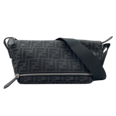 FENDI Belt bag Shoulder Bag canvas black WS32694