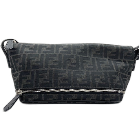 FENDI Belt bag Shoulder Bag canvas black WS32694