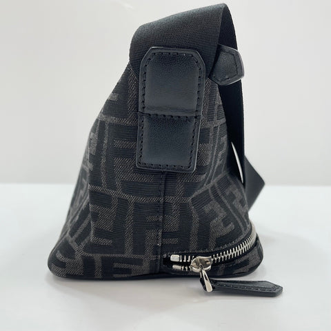 FENDI Belt bag Shoulder Bag canvas black WS32694