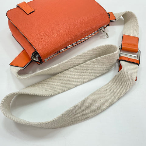 LOEWE Military Bum Bag Shoulder Bag leather Orange WS32696
