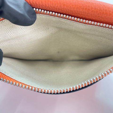 LOEWE Military Bum Bag Shoulder Bag leather Orange WS32696