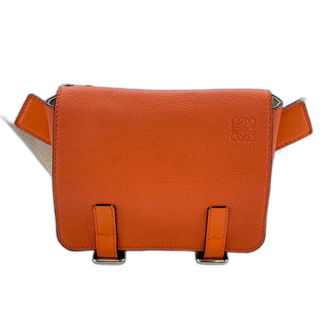LOEWE Military Bum Bag Shoulder Bag leather Orange WS32696
