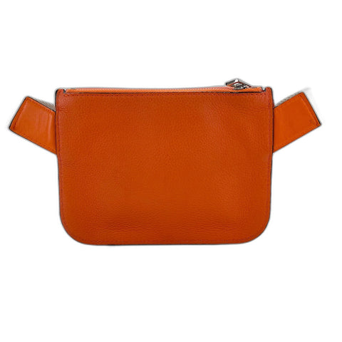 LOEWE Military Bum Bag Shoulder Bag leather Orange WS32696