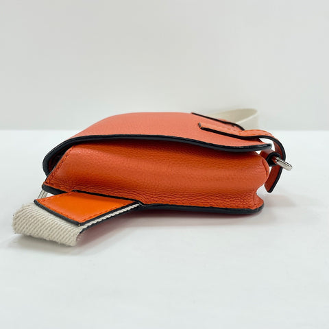 LOEWE Military Bum Bag Shoulder Bag leather Orange WS32696