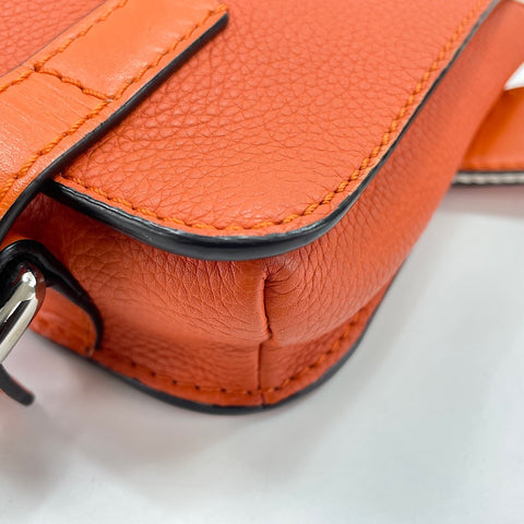 LOEWE Military Bum Bag Shoulder Bag leather Orange WS32696