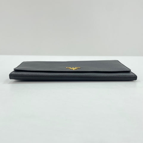 PRADA Wallet-on Chain 2WAY Shoulder Bag leather black WS32697