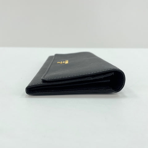 PRADA Wallet-on Chain 2WAY Shoulder Bag leather black WS32697