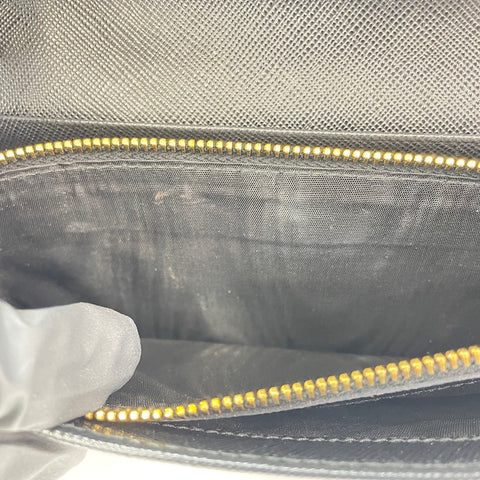 PRADA Wallet-on Chain 2WAY Shoulder Bag leather black WS32697