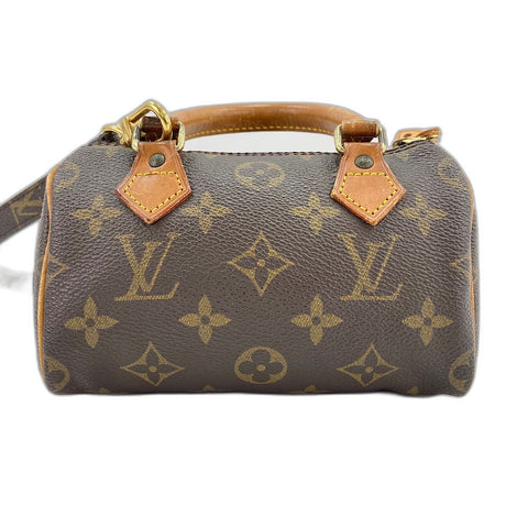 LOUIS VUITTON Mini speedy Handbag Brown WS32714